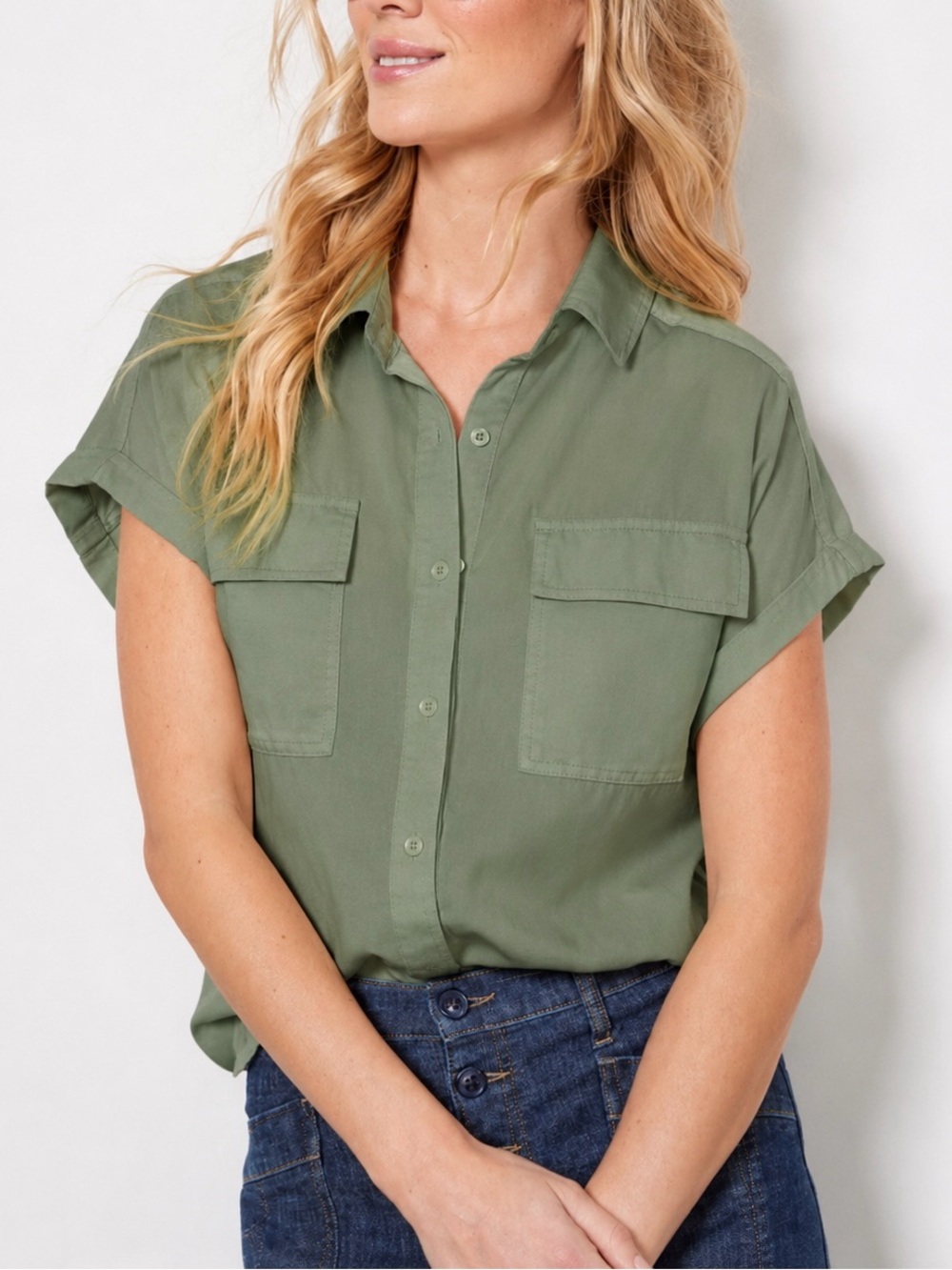 Evereve  Sadie Olive Utility Shirt